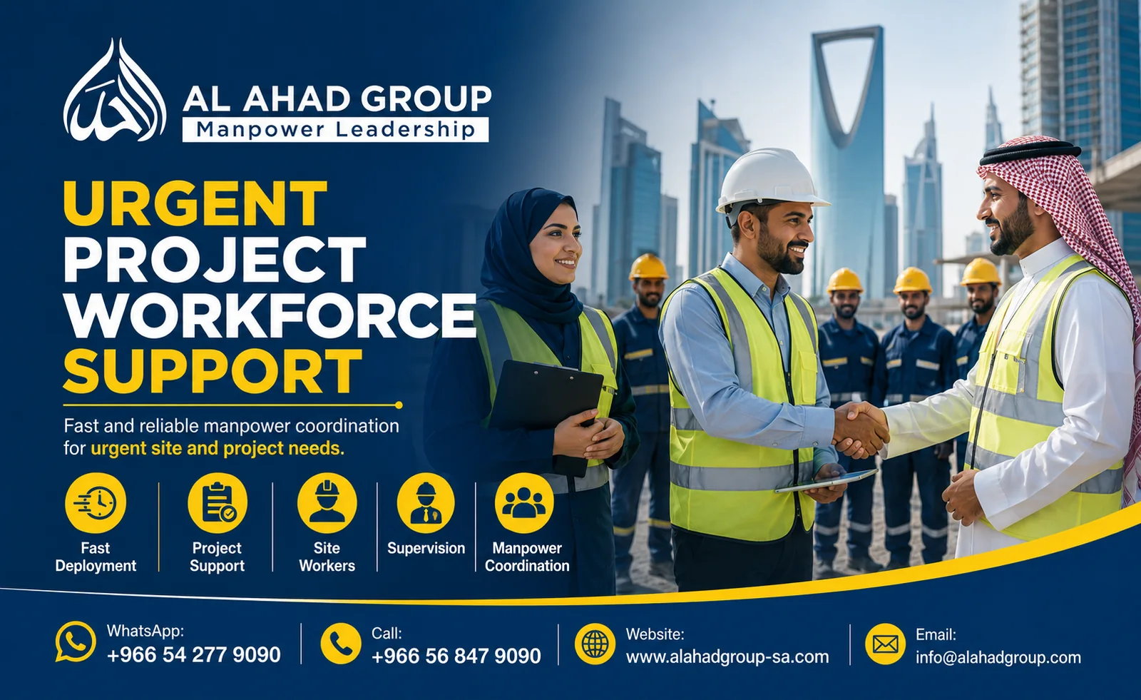 AL AHAD GROUP project workforce mobilization team supporting employers in Jeddah, Saudi Arabia