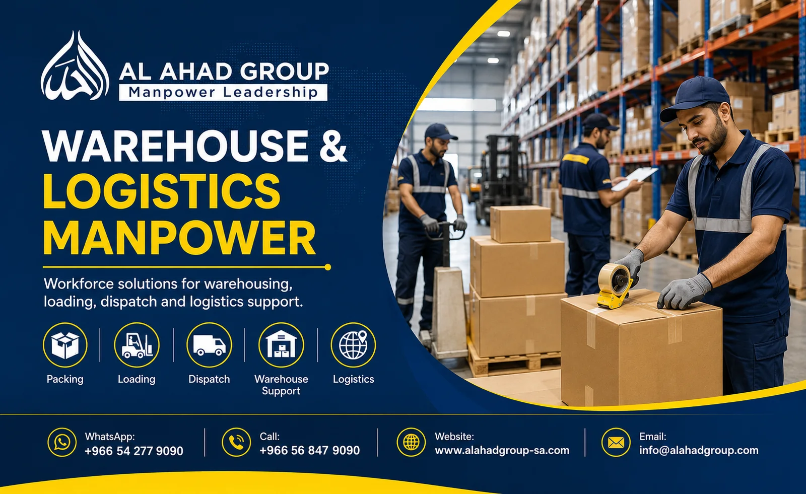 AL AHAD GROUP operations and logistics manpower team supporting employers in Jeddah, Saudi Arabia